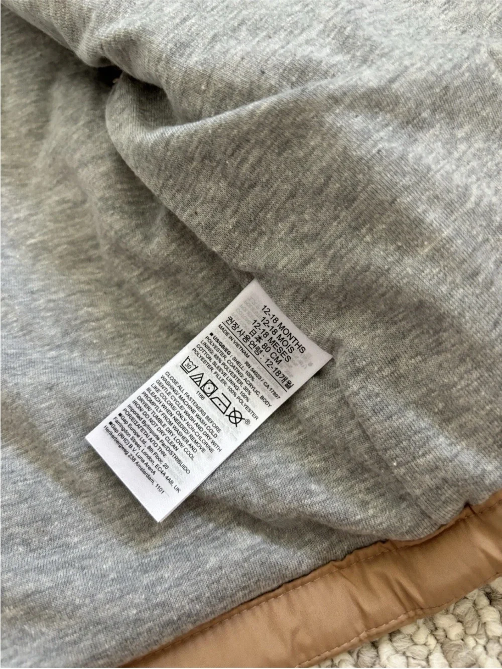 Baby Gap Boys Size 12-18 Months Coat Jacket Collared Button Up New With Tags